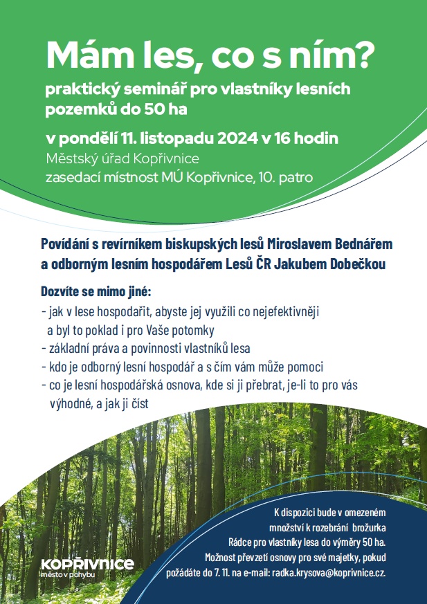 Mám les, co s ním?