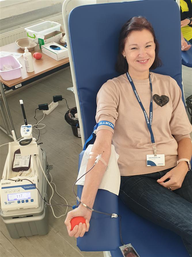 Daruj krev se Zdravým městem Kopřivnice - mobilní odběrový tým na radnici, říjen 8