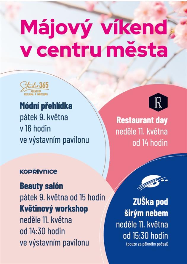 Májový víkend v centru města - plakát