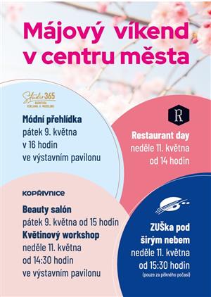 Májový víkend v centru města - plakát