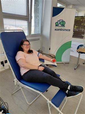Daruj krev se Zdravým městem Kopřivnice - mobilní odběrový tým na radnici, březen 15
