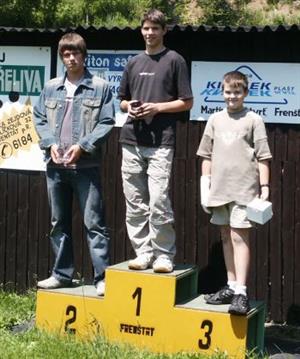 V střelecké soutěži města Kopřivnice se v kategorii dorostenců umístil na prvním místě Jiří Hromada, druhý byl Michal Petrůj a třetí Přemysl Harazim.<br/>
FOTO: ARCHIV
