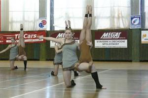 Prezentační skupina pod vedením Stanislavy Dratvové předvádí svou sestavu s názvem Dva světy na krajské přehlídce pódiových skladeb.<br/>           
FOTO: ONDŘEJ ZAPLETAL
