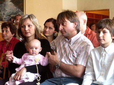 Vítání občánků patří k prestižním akcím každé obce. Nejinak tomu bylo i tuto  neděli v Lubině.<br/>                                     FOTO: ILONA HOFFMANNOVÁ