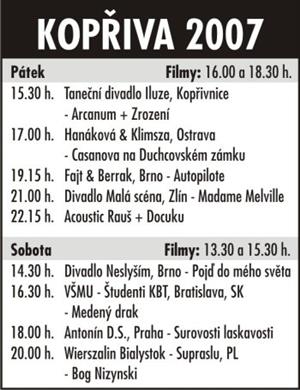 Kopřiva 2007 - program
