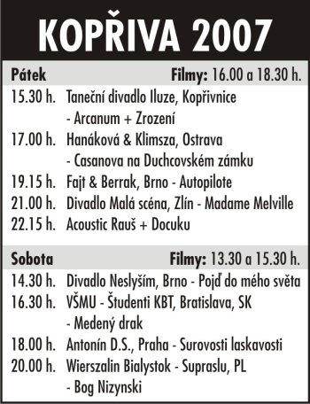 Kopřiva 2007 - program