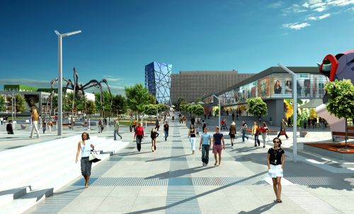 Návrh nového centra, který zpracovali architekti Ateliéru Simona Group Ostrava, řeší i zázemí u kulturního domu.<br/>                                                                       
REPRO: ATELIÉR SIMONA GROUP
