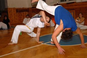 Capoeira je nejen bojové umění, ale také elegantní sport se spoustou tanečních a akrobatických prvků.<br/>
FOTO: DAVID MACHÁČEK