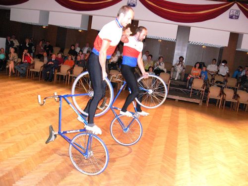 Kopřivnické veřejnosti se bratři Bartůňkovi naposledy představili u příležitosti oslav 100. výročí organizované tělovýchovy ve městě.<br/>                                             
FOTO ARCHIV: ONDŘEJ ZAPLETAL
