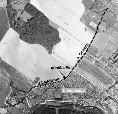 Letecký snímek ulice