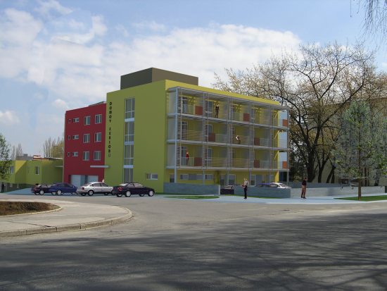 Takto by podle vizualizace projektu měla v budoucnu vypadat ubytovací část kopřivnického domova pro seniory. Politici se ale v otázce řešení tohoto problémů ne zcela shodují.