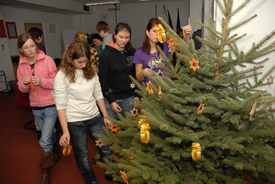 Zatímco většinou vánoční stromek v jednací místnosti rady města zdobí předškolní děti, letos tento úkol připadl žákům vyšších ročníků ZŠ Emila Zátopka.
FOTO: DAVID MACHÁČEK