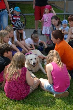 Canisterapie byla jednou z nejatraktivnějších položek na programu letošního Dne sociálních služeb, jehož součástí byly také oslavy Dne dětí.
FOTO: DAVID MACHÁČEK