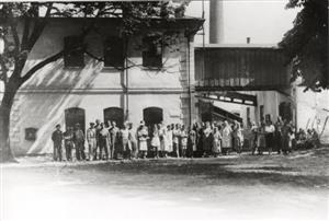 Snímek zaměstnanců kopřivnické továrny na hliněné zboží pocházející z roku 1962, kdy byla produkce definitivně ukončena.
FOTO: ARCHIV MUZEA FOJTSTVÍ