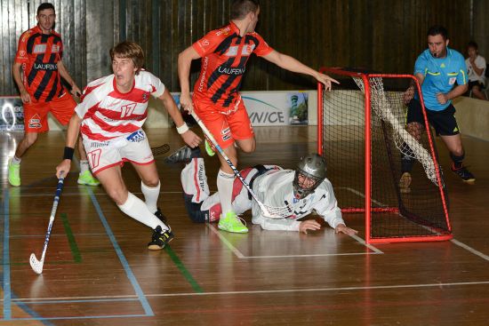 Vikingové dokázali na domácí palubovce navázat na vítězství v Praze a s favorizovaným Znojmem vyhráli na nájezdy.
FOTO: DAVID MACHÁČEK