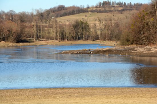 Dlouhotrvající nedostatek srážek proměnil podobu větřkovické nádrže. I přes aktuálně velmi nízkou hladinu vody chystá společnost Tatra Trucks jako majitel přehrady investice, které by měly zlepšit rekreační využití Větřkovic.
FOTO: DAVID MACHÁČEK