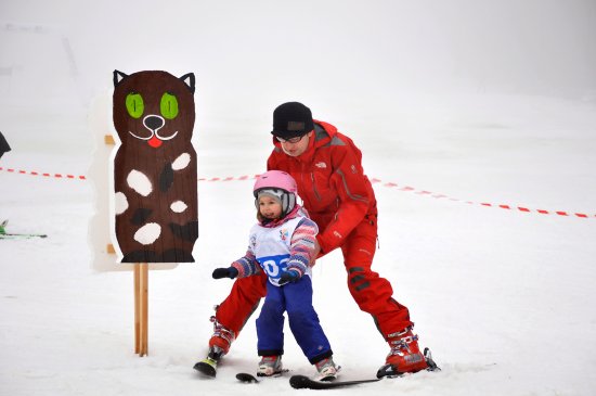 Nejmenší lyžaři absolvovali v závodě mrňousků krátký slalom kolem zvířátek. Do cíle dojeli všichni a za to dostali medaili a drobnou sladkost.
FOTO: KRISTINA ČABLOVÁ
