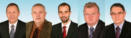 Ing. Miroslav Kopečný ; Mgr. Lumír Pospěch ; Stanislav Šimíček ; Mgr. Ladislav Myšák ; Mgr. Zdeněk Babinec