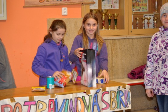 Ve škole sv. Zdislavy probíhala v minulém týdnu sbírka potravin. Žáci po příchodu odevzdávali tašky s potravinami svým spolužákům, kteří je třídili do krabic.
FOTO: DANA HOĎÁKOVÁ