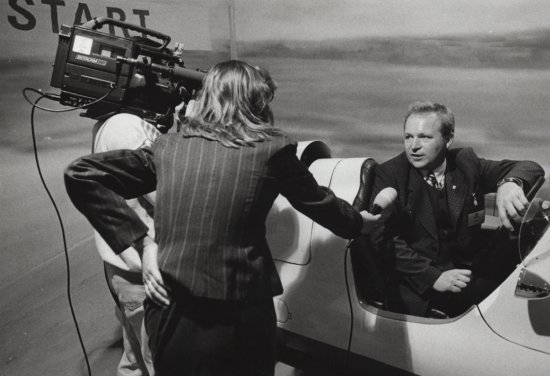 Starosta Josef Jalůvka poskytuje rozhovor v den slavnostního otevření.
FOTO: TOMÁŠ KOSEK