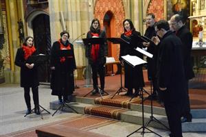 Především duchovní hudba zněla v neděli v podvečer kostelem sv. Bartoloměje. V Kopřivnici hostoval pražský vokální soubor Ensemble Hilaris.
FOTO: DAVID MACHÁČEK