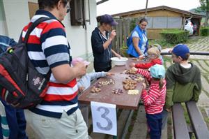 Na Hermelín ranči proběhl již desátý ročník Her bez hranic, při nichž klienti z osmi zařízení plnili různé úkoly, například přebírali ’hrách’.
FOTO: DANA HOĎÁKOVÁ
