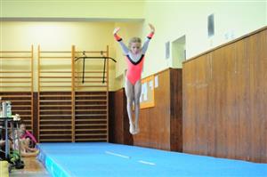 Olivie Pešatová (GK TJ Sokol Kopřivnice) vybojovala v domácím závodě Brnkačka 2019 druhou příčku v kategorii mladších žákyň.
FOTO: KRISTINA ČABLOVÁ