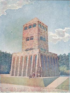 Návrh podoby rozhledny připravovaný pro Bílou horu ve 20. letech 20. století.
FOTO: ARCHIV