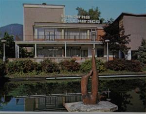 Socha Volavek na dobové pohlednici.
FOTO: ARCHIV LAŠSKÉHO MUZEA