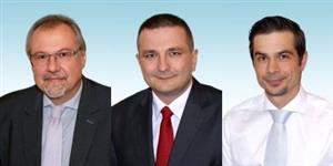 Dušan Krompolc - místostarosta, Filip Grygarčík - radní, Vladan Resner - zastupitel