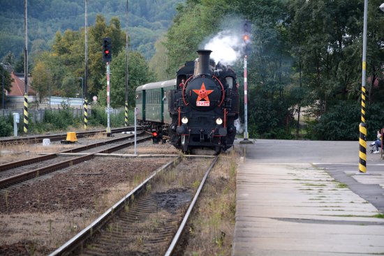 Cestou z depa ve Valašském Meziříčí projela Kopřivnicí pětadevadesát let stará parní lokomotiva přezdívaná Velký bejček.
FOTO: DAVID MACHÁČEK