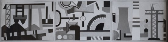 Triptych ostravského malíře Eduarda Halberštáta vytvořený pro konferenční místnost provozně-sociální teplárny je momentálně nezvěstný.
FOTO: ZEMSKÝ ARCHIV OPAVA