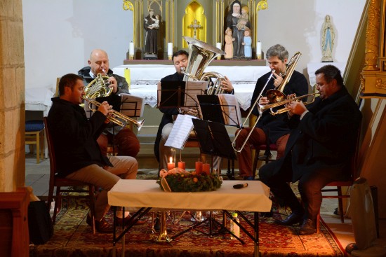 Koncert žesťového kvintetu All Brass Band si lidé v neděli mohli užít buď přímo v kostele sv. Kateřiny, nebo on-line na Facebooku.
FOTO: DAVID MACHÁČEK