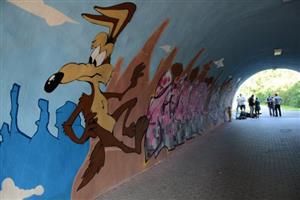 Během minulého víkendu prošel podchod, přezdívaný Myší díra, významnou proměnou. Nyní je z něj legální plocha pro streetart.
FOTO: DAVID MACHÁČEK