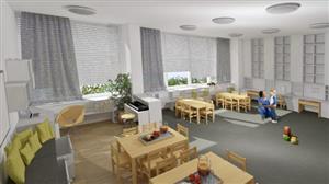 Vizualizace návrhu budoucí podoby interiéru nového oddělení MŠ Polárka. To by mělo vzniknout během letošních letních prázdnin.
REPRO: LENKA KRHOVJÁKOVÁ