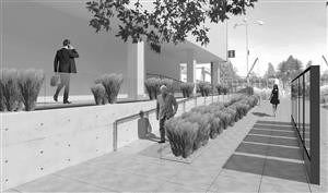 Vizualizace budoucí podoby bezbariérového přístupu do kulturního domu. Stavba rampy bude součástí kompletní rekonstrukce vstupního schodiště do budovy. REPRO: MĚSTO KOPŘIVNICE