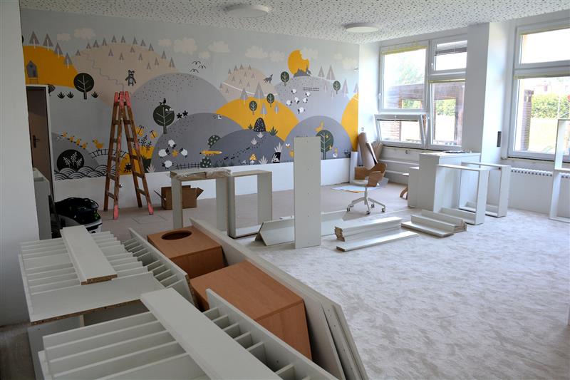 Práce na vybudování nové třídy v Mateřské škole Polárka finišují. Děti, které v minulém týdnu prošly mimořádným zápisem, nastoupí již od září. FOTO: DAVID MACHÁČEK