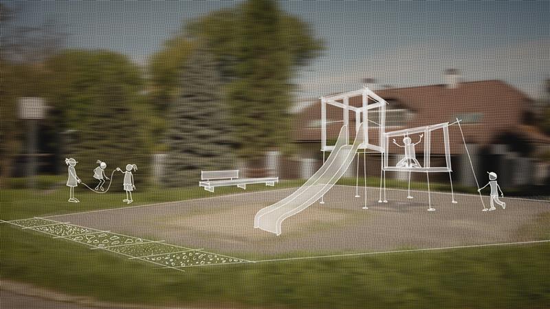 Dětské hřiště za Katolickým domem Kopřivnice