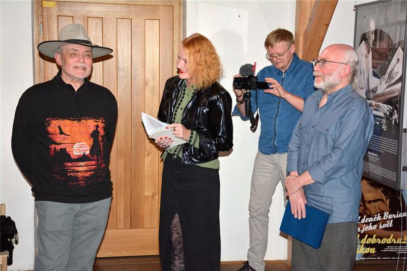 Kvůli zářijovým povodním se vernisáž výstavy výtvarníka Josefa Zálabského uskutečnila až 1. listopadu. K vidění je ve štramberské galerii U Zlatého klíče do 30. 11. FOTO: DAVID MACHÁČEK