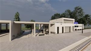 Vizualizace budoucí podoby kopřivnického vlakového nádraží. Jeho přestavba omezí komfort cestujících na příštích 18 měsíců.