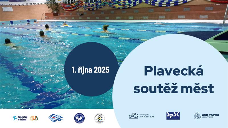 Leták plavecká soutěž měst