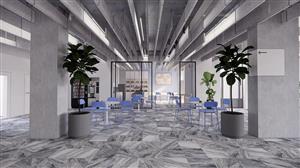 Vizualizace budoucí podoby vestibulu kopřivnické radnice. Ten by měl do poloviny roku disponovat nejen novou recepcí, ale i dosud chybějícím bufetem.